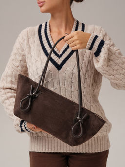 Замшевая сумка Linda DBR 31340 темно-коричневый  фото 2