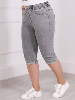 1У-52 2258.В.С1 Капри джинсовые - Almond фото 6