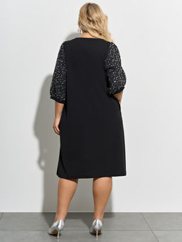 Платье 0218-2 черный муар