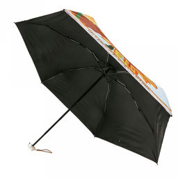 Зонт-мини механический Цветы и бабочки ткань эпонж (полиэстер) с деколью + черное УФ-покрытие, 6 лучей, д/купола 91см, 5 сложений, 17см в сложенном виде, механизм против ветра, пластмассовая ручка, подсолнухи, 223гр (Китай) - Домашняя Мода фото 3