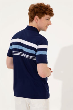 Мужская темно-синяя футболка с воротником-поло Неожиданная скидка в корзине - U.s. polo assn фото 5