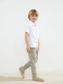 Keten Kar???ml? Erkek ?ocuk Kargo Pantolon