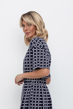 VERY NEAT _ ЕВТ 3197/индиго,морская клетка фуфайка жен фото 3