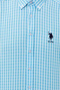 U. S. Polo Assn Мужская бирюзовая рубашка с длинным рукавом - U.s. polo assn фото 6