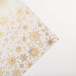 Цена за 10 шт. Упаковочная бумага на новый год крафтовая «Белое золото», 70×100 см