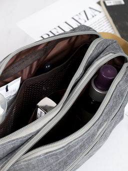 Косметичка 10х25х15 см серая / XN-020GR /уп 150/ мужская Подарок к 23 февраля