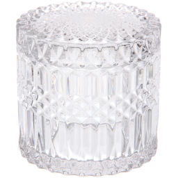 Сахарница стеклянная 500мл "Сладкая мечта" плоская крышка