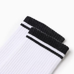 Цена за 2 шт. Носки женские, белые, чёрные, размер 23