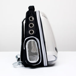 Рюкзак для переноски животных Котик, прозрачный, 34 х 25 х 40 см, чёрный - Пижон фото 2