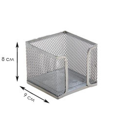 Подставка для бумажного блока, большая, серая, металлическая сетка