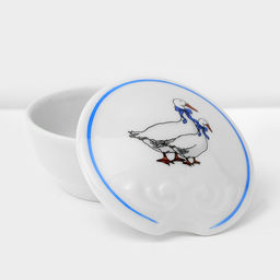 Сервиз столовый Добрушский завод «Гуси», 48 предметов, фарфор, белый