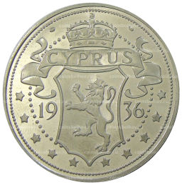 Монетовидный жетон 1 крона 1936 года Кипр (паттерн Едварда VIII)