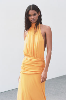 Vestido halter drapeado - H&m фото 5
