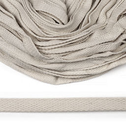 Шнур плоский х/б 12мм турецкое плетение цв.003 лен уп.50 м