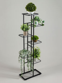 Подставка для цветов Greengo, 7 полок, 43×22×126 см, напольная, металл, чёрная