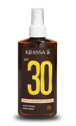 KRASSA Tropic Sun спрей масло-активатор загара 150мл SPF-30 водостойкое с Аргановым маслом