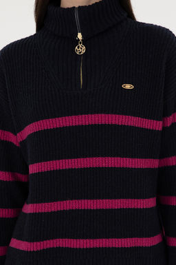 Женский темно-синий свитер с v-образным вырезом Неожиданная скидка в корзине - U.s. polo assn фото 6