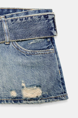 SHORTS DENIM TRF CINTUR?N / Azul - Zara фото 6