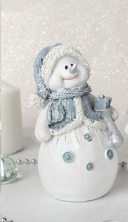 Фигурка Снеговик 10 см с валенком / L2132-В /уп 120/732528