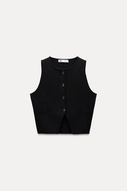 PLAIN KNIT CROP TOP - Zara фото 23