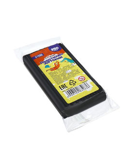 Цена за 3 шт. Пластилин Calligrata «Классический», 250 г, чёрный