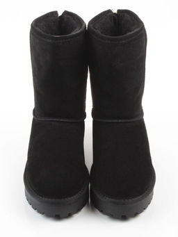 04-PAYH17-1Z BLACK Угги женские (натуральная замша, 100% шерсть)