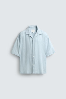 STRIPED JACQUARD WASHED SHIRT - Zara фото 7