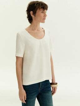 Блузка из 100% вискозы с вырезом, B3240/joel - Emka фото 3