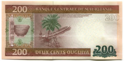Банкнота 200 угий 2013 года Мавритания