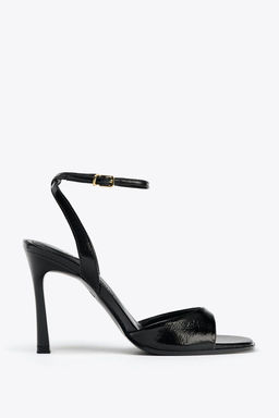 PATENT-FINISH HIGH-HEEL SANDALS - Zara фото 19