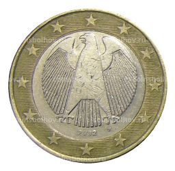 Монета 1 евро 2002 года Германия