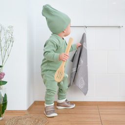 Комбинезон на молнии Крошка, Я BASIC LINE, рост 68-74 см, зелёный - Крошка я фото 3