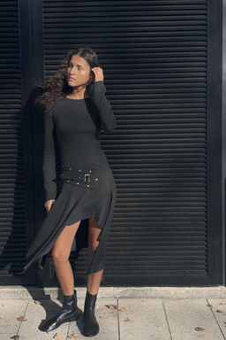 ASYMMETRIC MIDI DRESS - Zara фото 5