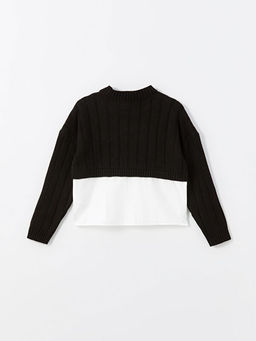 Bisiklet Yaka K?z ?ocuk Triko Kazak - Waikiki фото 3