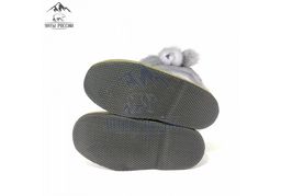 Детские унты, голубая норка, войлочная подошва