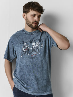 Футболка мужская серая прямого кроя