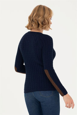 Женский базовый свитер темно-синего цвета с круглым вырезом Неожиданная скидка в корзине - U.s. polo assn фото 5