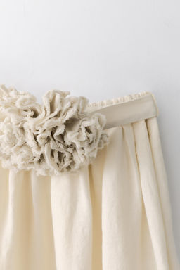 FALDA MIDI 100% LINO CON CINTUR?N LIMITED EDITION / Crudo claro - Zara фото 7