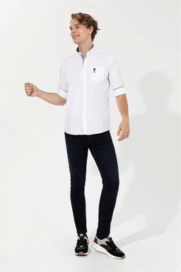 Мужская белая рубашка с длинным рукавом - U.s. polo assn фото 4