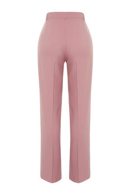 Limited Edition Ac?k Pembe Straight/Duz Kesim Dokuma Kumas Pantolon TWOAW23PL00401