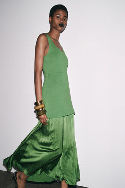 PLEATED KNIT COMBINATION DRESS - Zara фото 7
