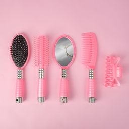 Цена за 2 шт. Набор парикмахерский, 20(±1) см, 5 предметов, МИКС