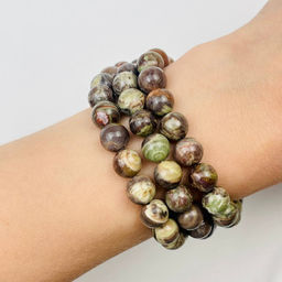 Бусины для украшений из Уральской яшмы (44 бусины)