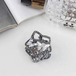 Цена за 6 шт. Крабик для волос «Флоранс галант», звезда, 3 см, чёрный