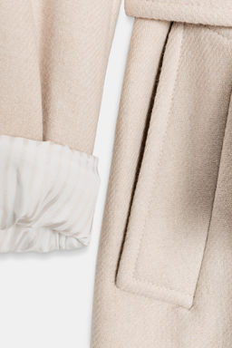LONG WOOL COAT WITH BELT - Zara фото 9