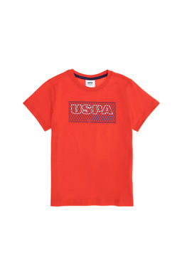 U. S. Polo Assn Детская красная футболка с круглым вырезом