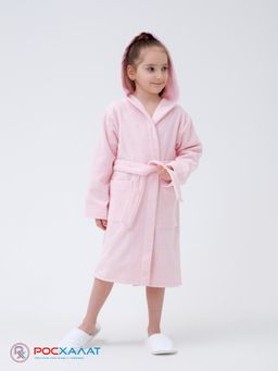 Детский махровый халат с капюшоном розовый МЗ-04 (7)