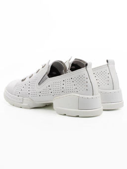 03-YB13-2 WHITE Полуботинки летние женские (натуральная кожа)