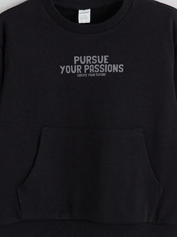 Kap??onlu Uzun Kollu Basic Erkek Bebek Sweatshirt ve E?ofman Alt 2li Tak?m