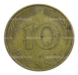 Монета 10 пфеннигов 1974 года F Германия